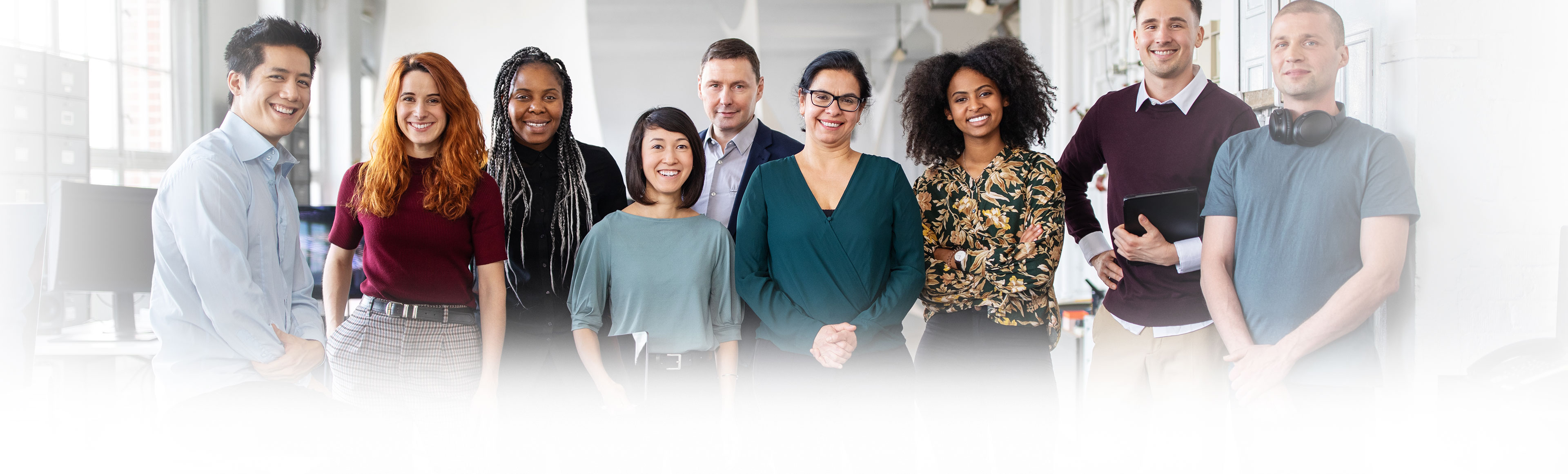 Carrier banner image -A group of people standing